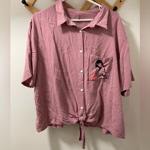 Disney Torrid Her Universe Mulan Tie Front Shirt